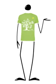 T-shirt arrampicata uomo - cotone organico verde lime - "Tree" - HASH MONVIC
