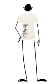 T-shirt escalade femme - crème coton bio - "Carla" SHARON ORGANIC by MONVIC