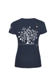 T-shirt escalade femme - coton bleu marine - graphisme "Magic Tree" -SHARON by MONVIC