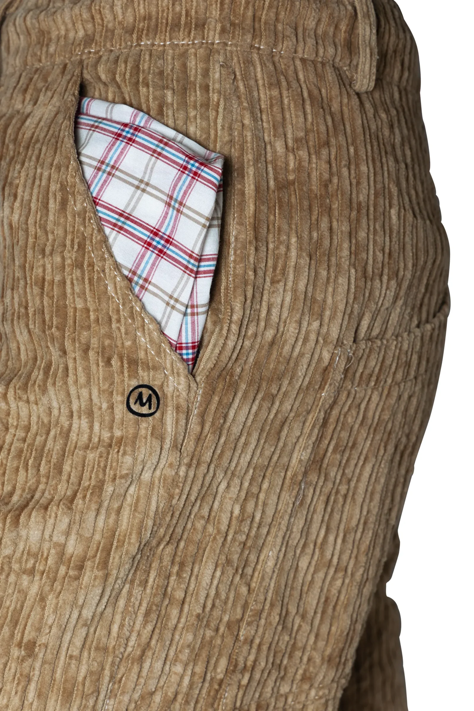 Men's French rib scrub corduroy trousers - sand GRILLO Monvic
