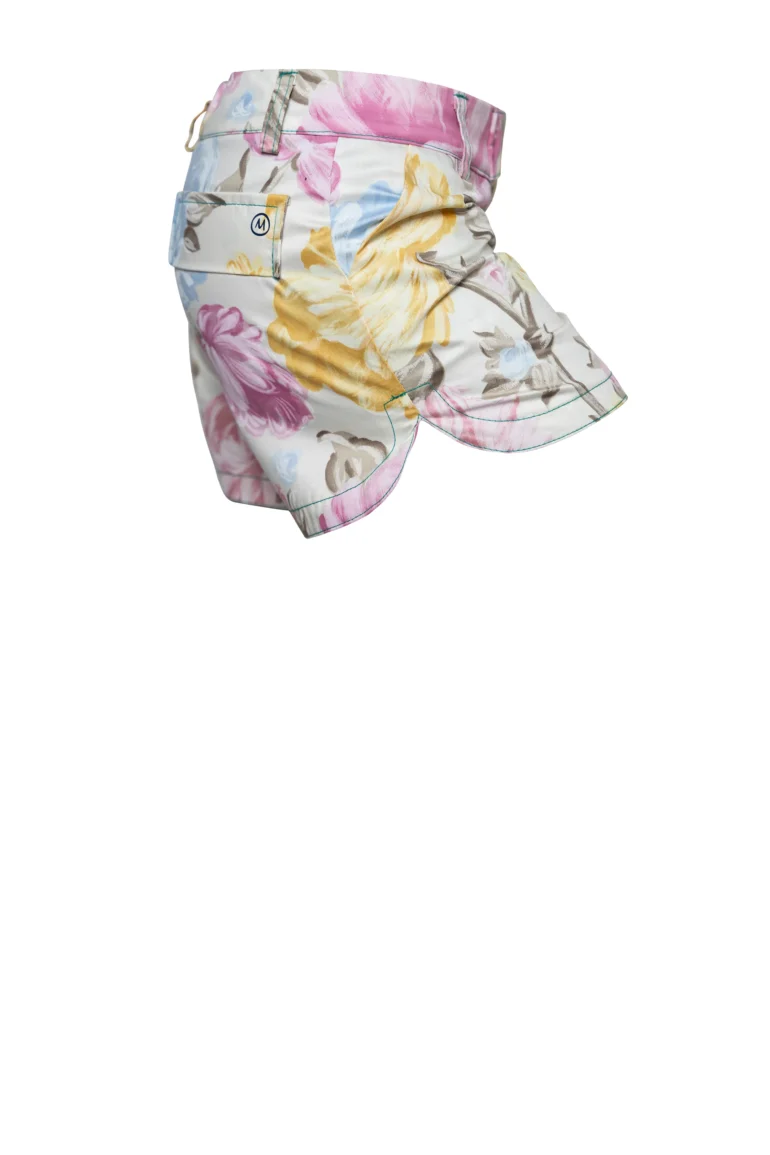 Women's floral shorts in light cotton STEFFY Monvic right side
