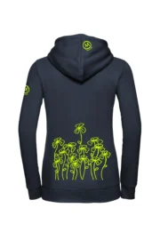 Sweat à capuche zippé femme - bleu marine - graphisme "Trifoglini" - FEDRA ZIP MONVIC