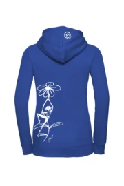 Women's hoodie - royal blue - "Carla" graphic - FEDRA MONVIC