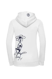 Women's hoodie - white - "Carla" graphic - FEDRA MONVIC