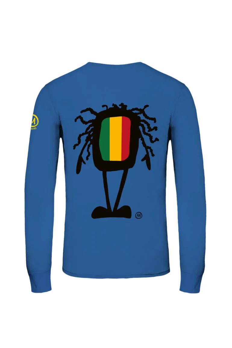 T-shirt a maniche lunghe blu royal da uomo JUMA Monvic rasta