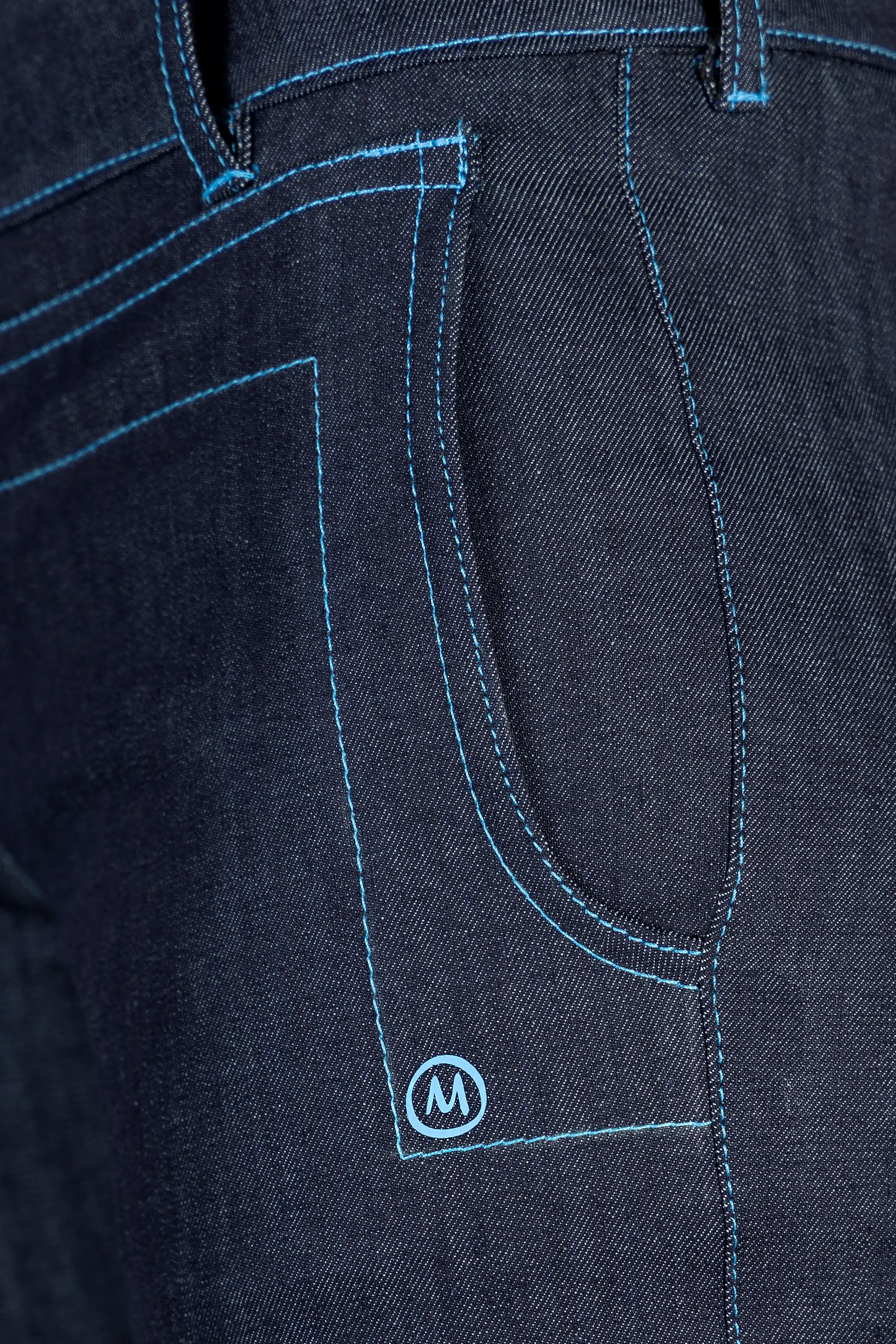 Women's bouldering jeans - light blue thread denim - BONNIE Monvic