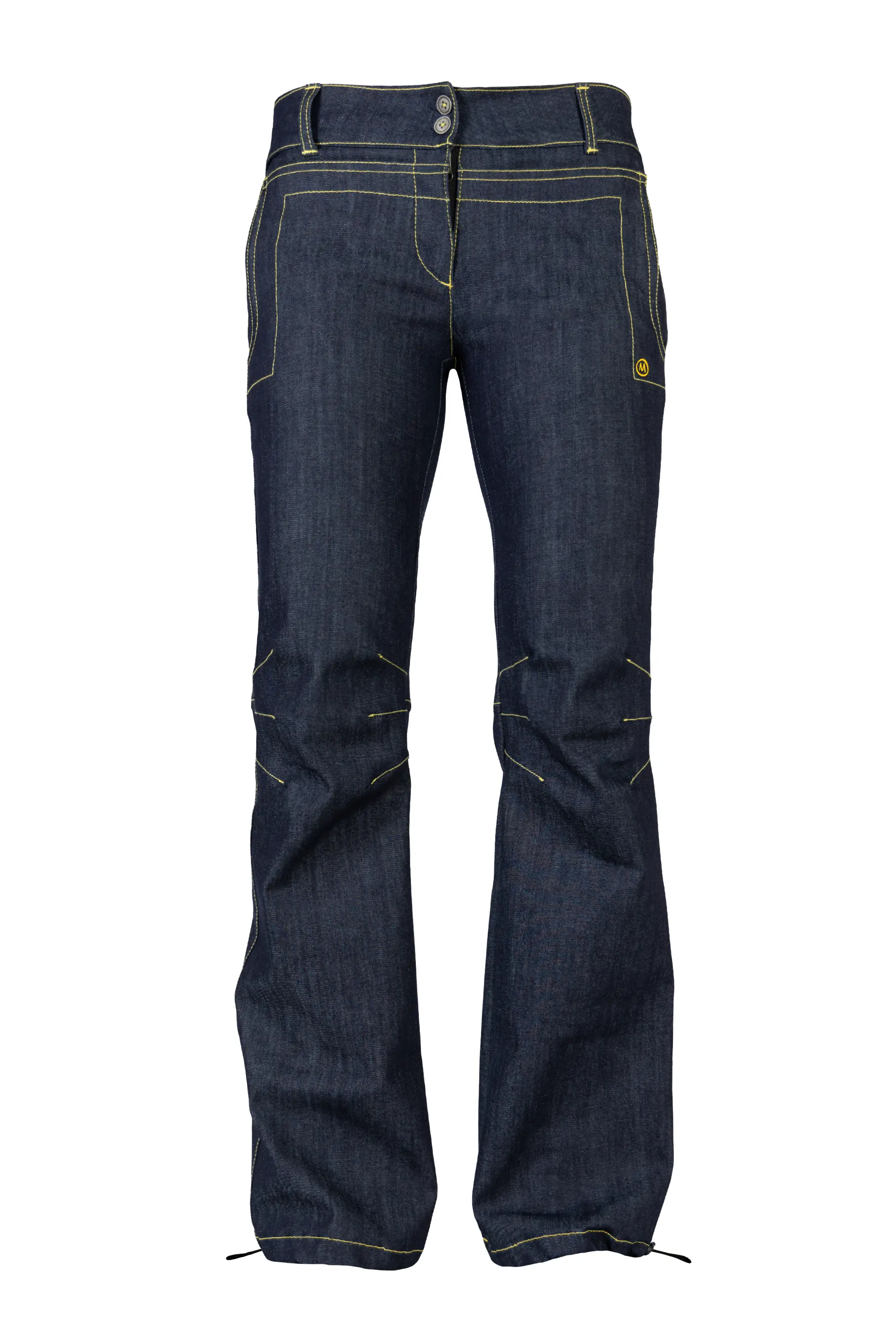 Women's bouldering jeans trousers - yellow thread denim - BONNIE Monvic