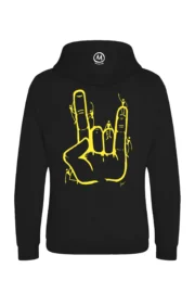 Sweat à capuche zippé unisexe - noir - graphisme "Tié" - NAVAJO PRO MONVIC