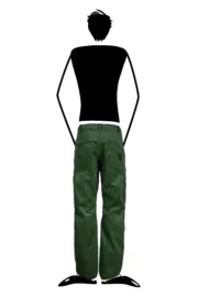 men's forest green velvet trousers with French coast - GRILLO Monvic