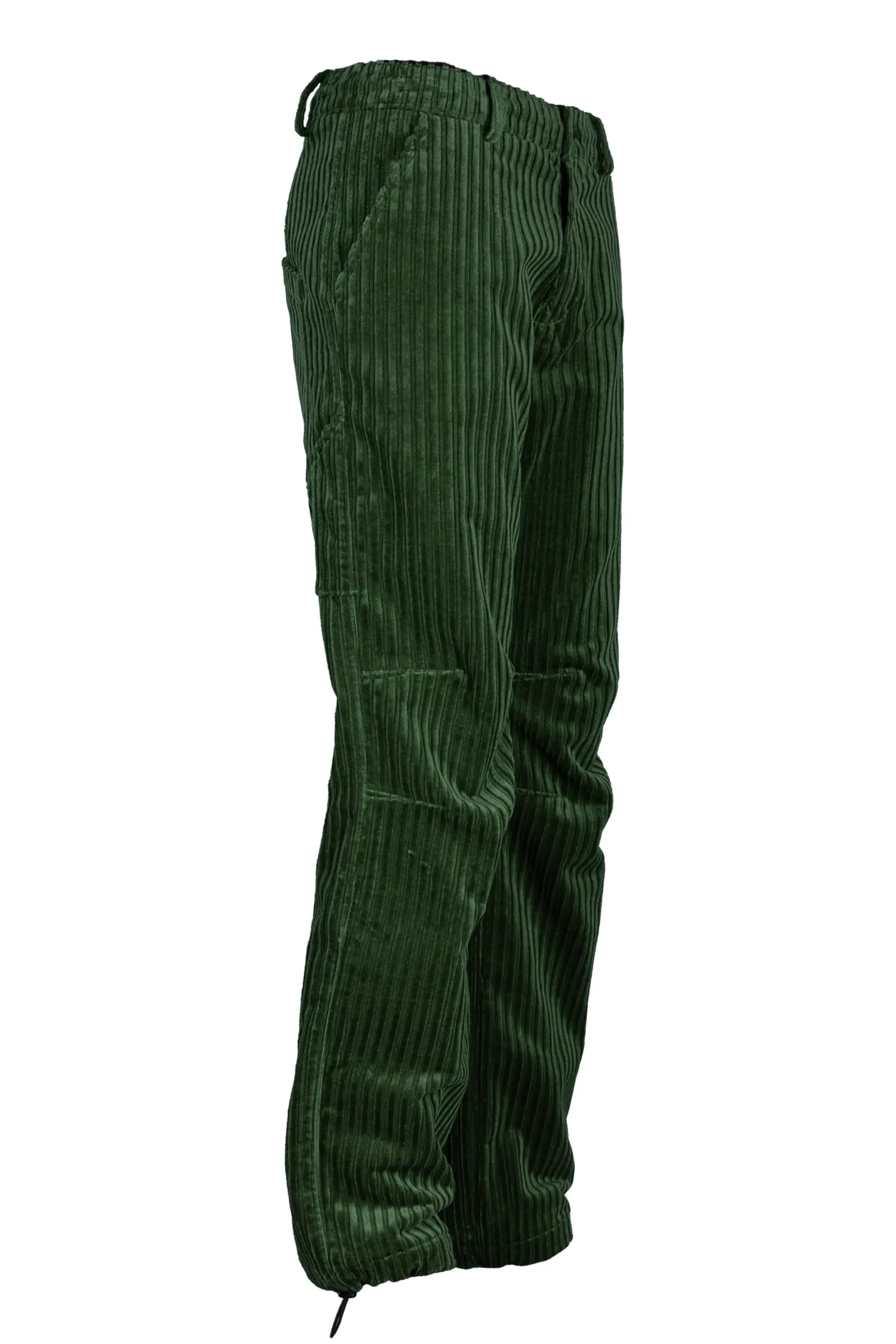 men's forest green velvet trousers with French coast - GRILLO Monvic