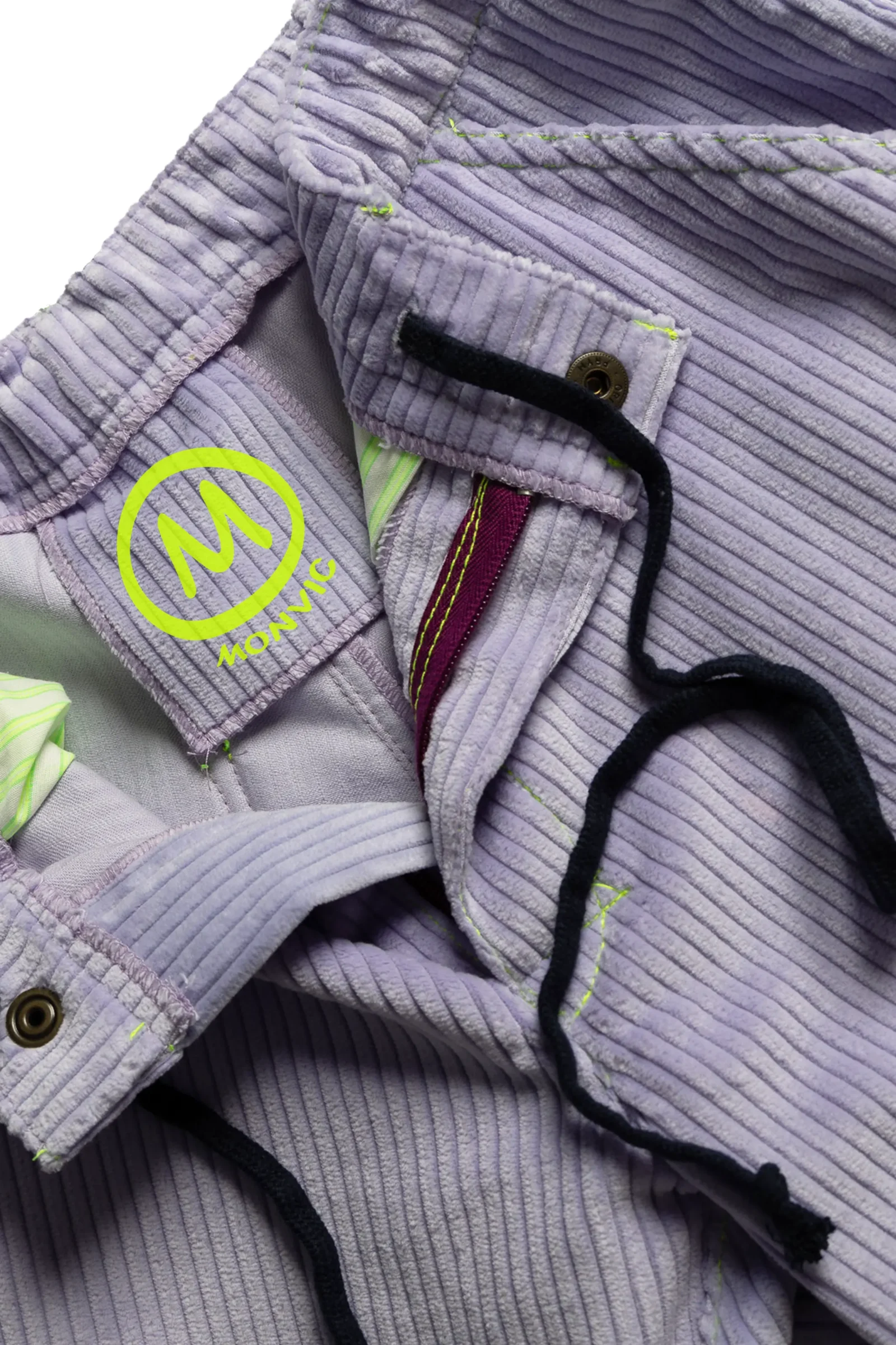Men's trousers - medium corduroy - lilac - GRILLO MONVIC
