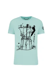 T-shirt d'escalade MOKA - Vert aqua - Monvic HASH ORGANIC