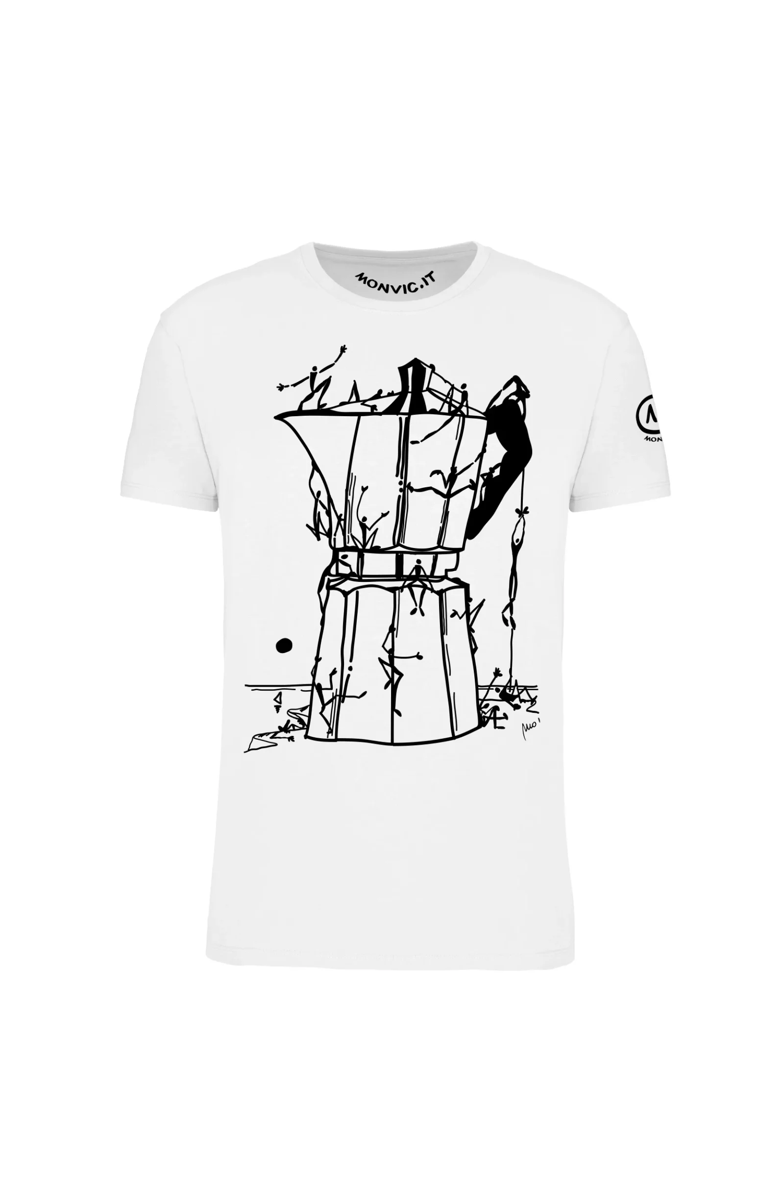 t-shirt arrampicata uomo - bianco MOKA HASH MONVIC f