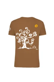 T-shirt d'escalade homme - coton bio marron - "Tree" - HASH ORGANIC MONVIC