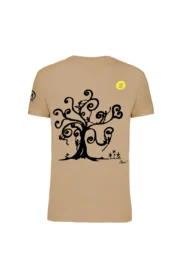 T-shirt d'escalade homme - coton bio sable - "Tree" - HASH ORGANIC MONVIC