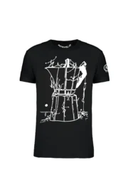 T-shirt d'escalade MOKA - Noir - Monvic HASH ORGANIC