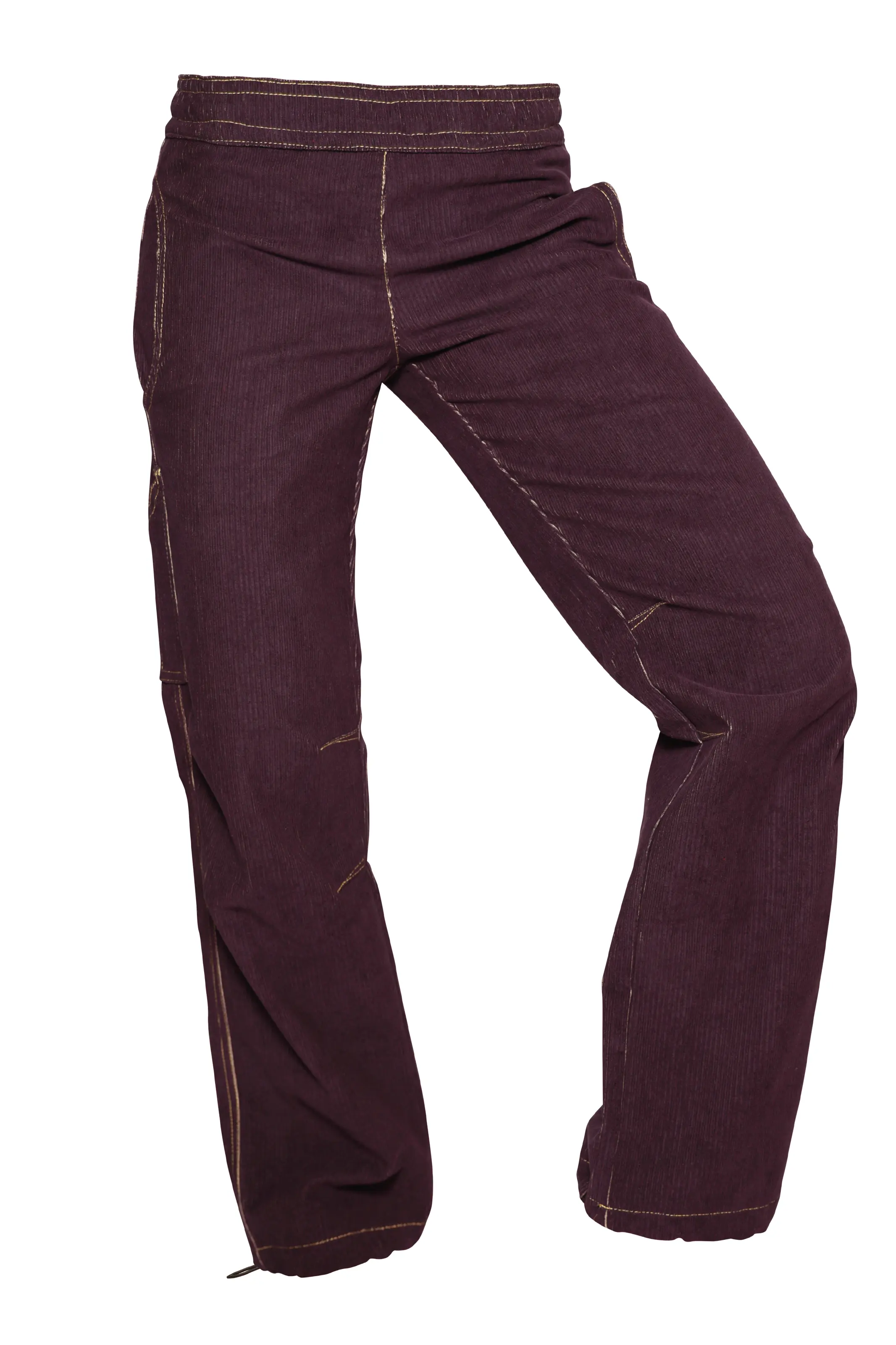Pantalon d'escalade en velours côtelé français - violet prune - femme - VIOLET VELVET MONVIC