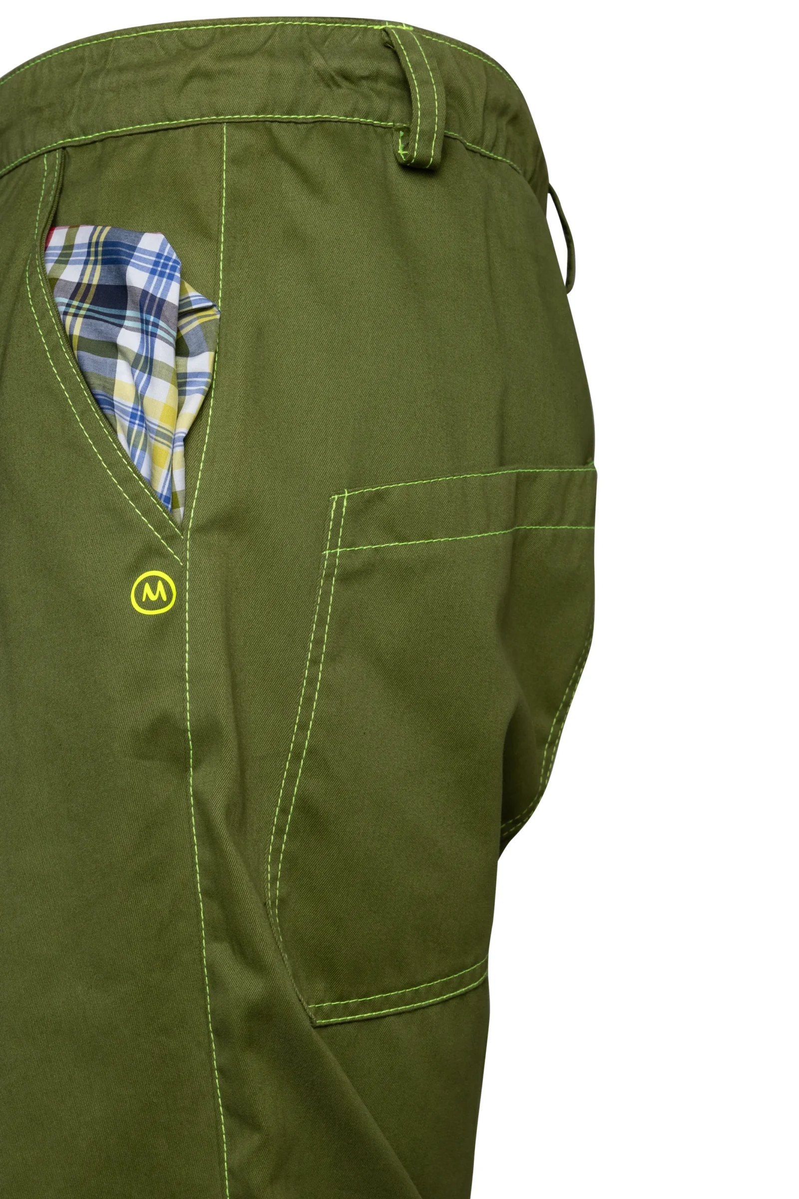 Dark sage green men's heavy climbing trousers - BILLY 2 Monvic