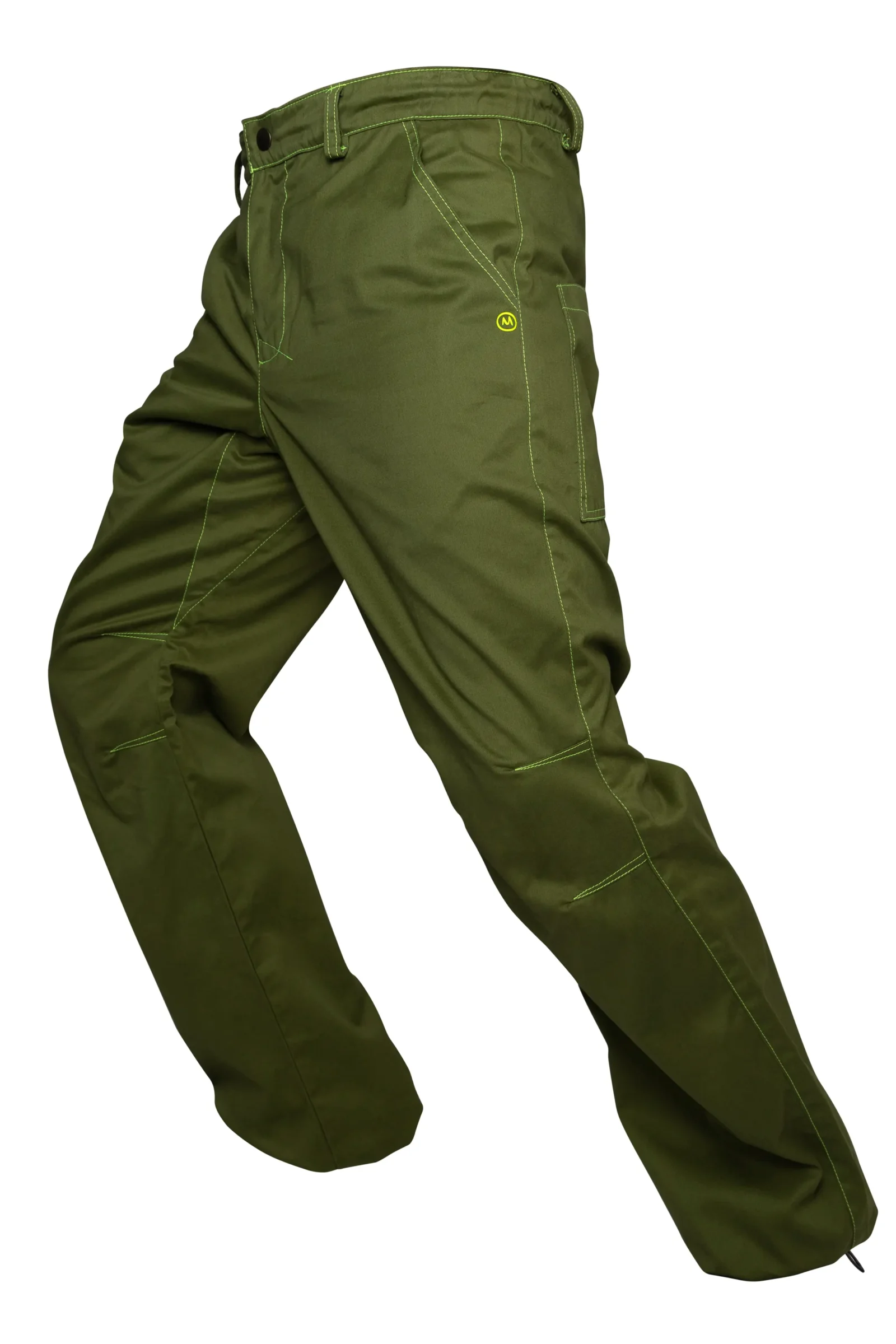 Dark sage green men's heavy climbing trousers - BILLY 2 Monvic