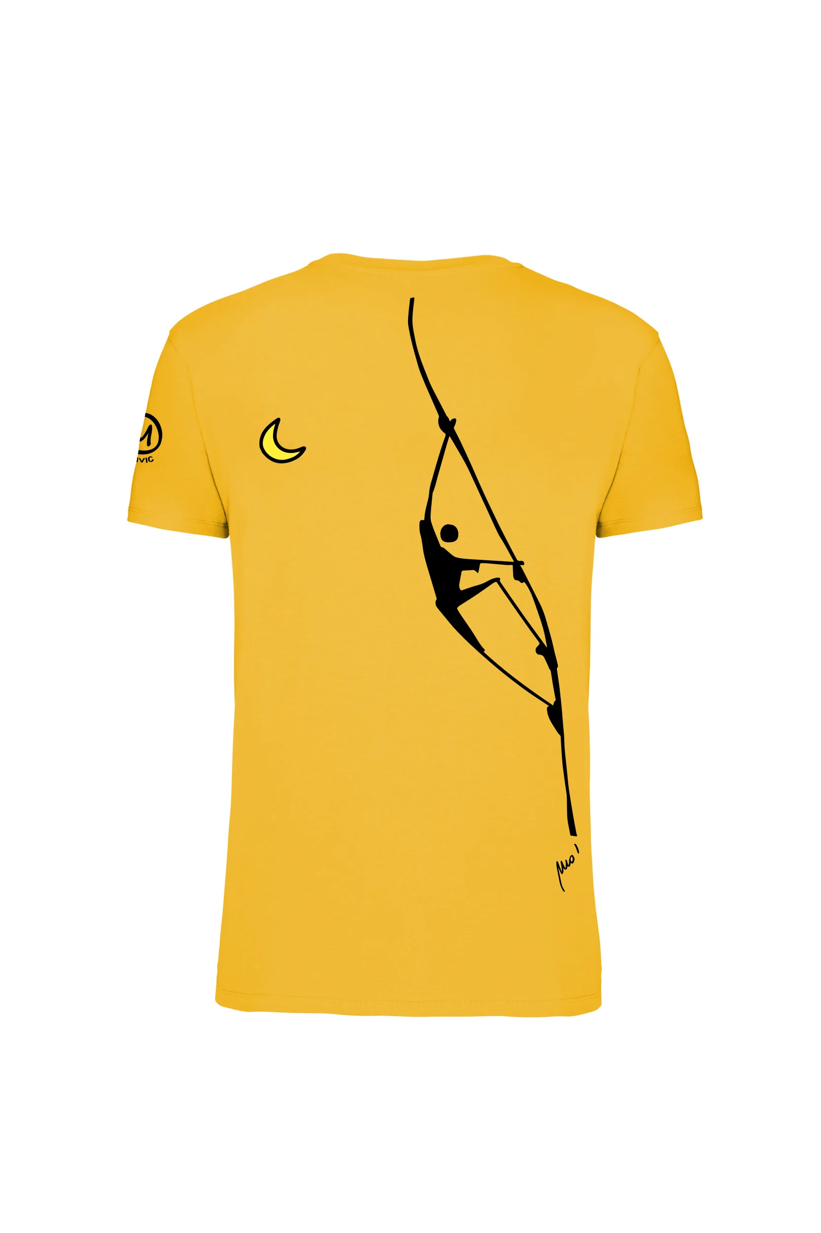 Men's climbing T-shirt - yellow - Teba - HASH Monvic Men's climbing T-shirt - yellow - Teba - HASH Monvic