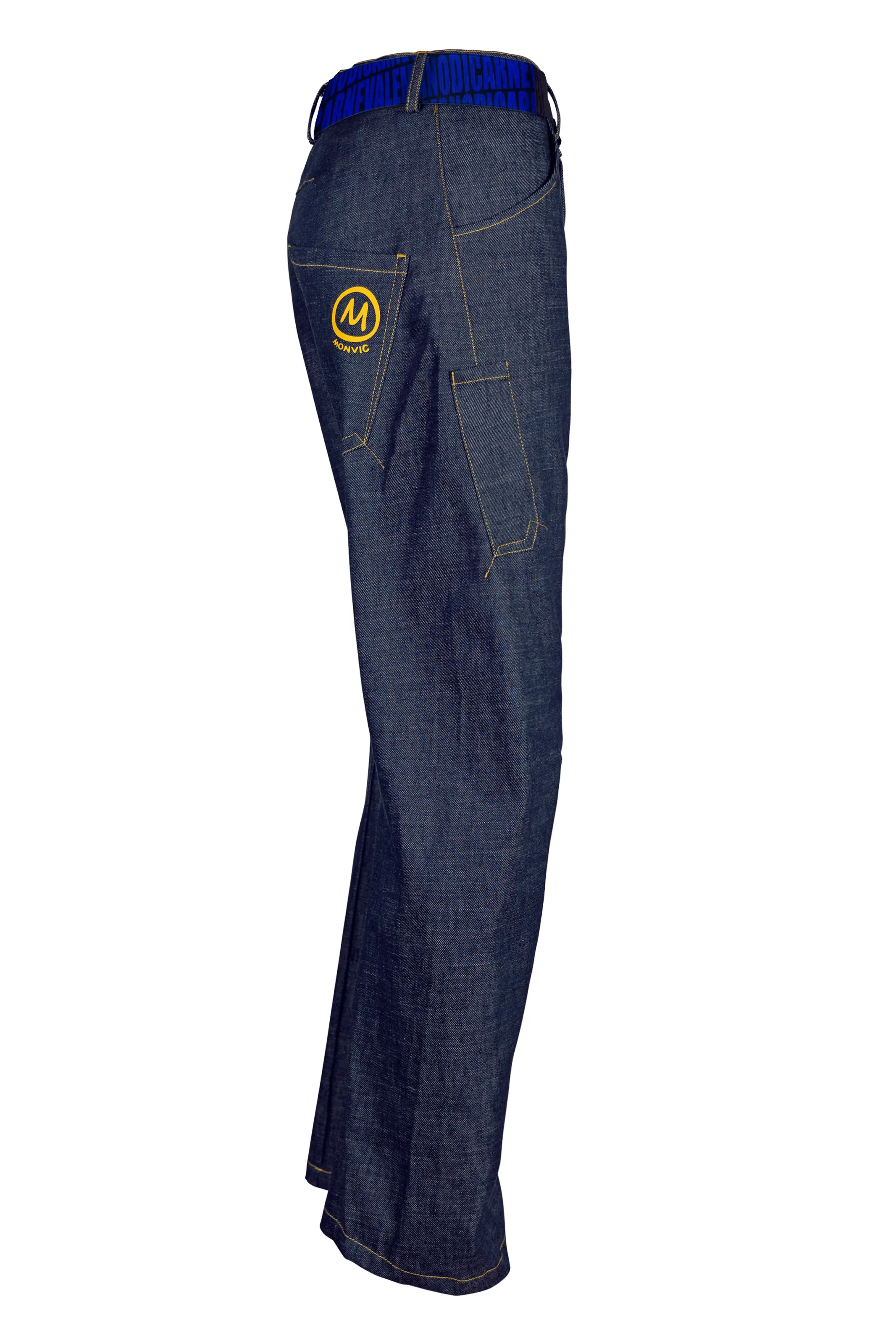 Jeans uomo denim loose fit GEO Monvic + La Sfibbiata di Marzio Nardi manodicarnevale - blu