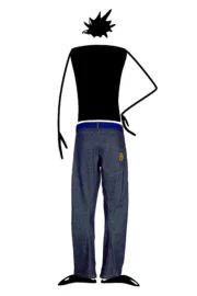 Jean en denim pour homme coupe décontractée GEO Monvic + ceinture La Sfibbiata de Marzio Nardi manodicarnevale - Bleu