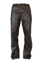 Dark brown coated jeans in soft water-repellent denim - GEO PLUS Monvic