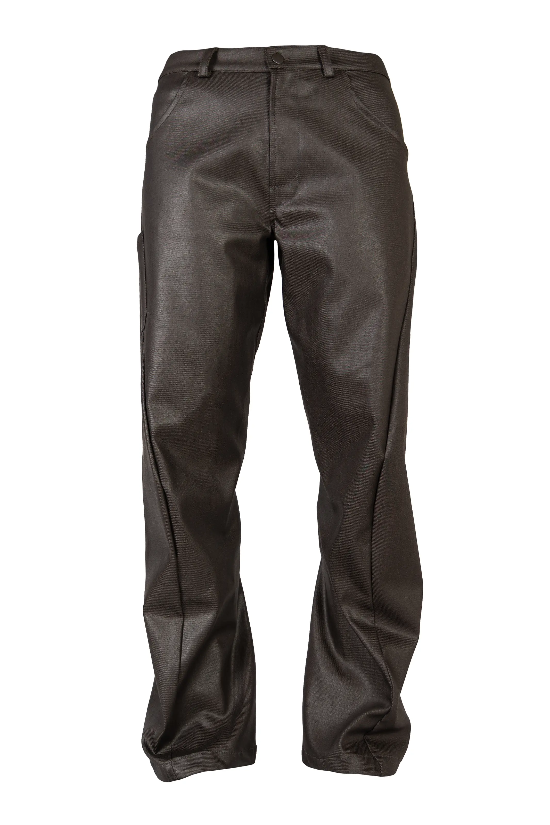 Jean enduit marron foncé en denim doux déperlant - GEO PLUS Monvic