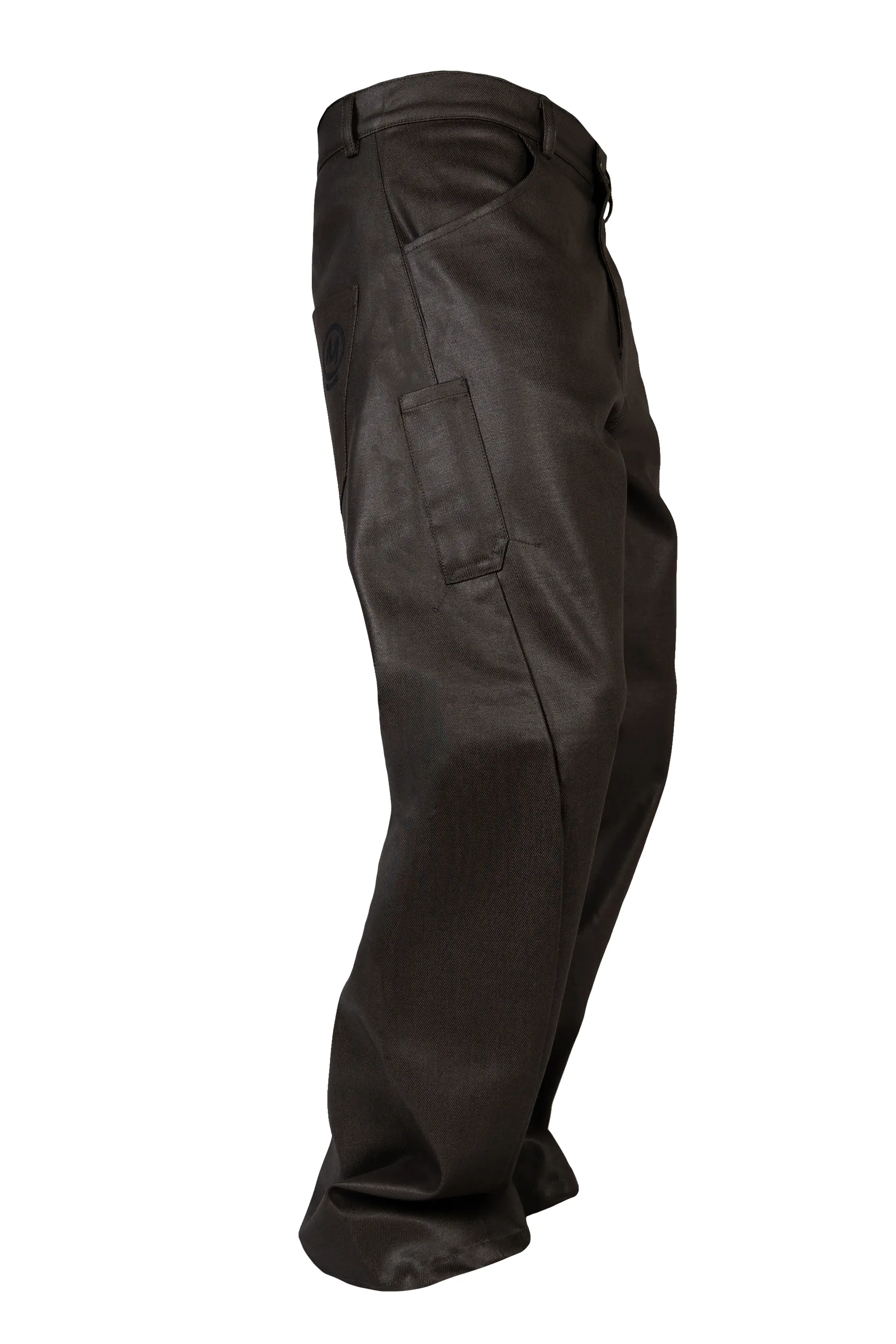 Dark brown coated jeans in soft water-repellent denim - GEO PLUS Monvic