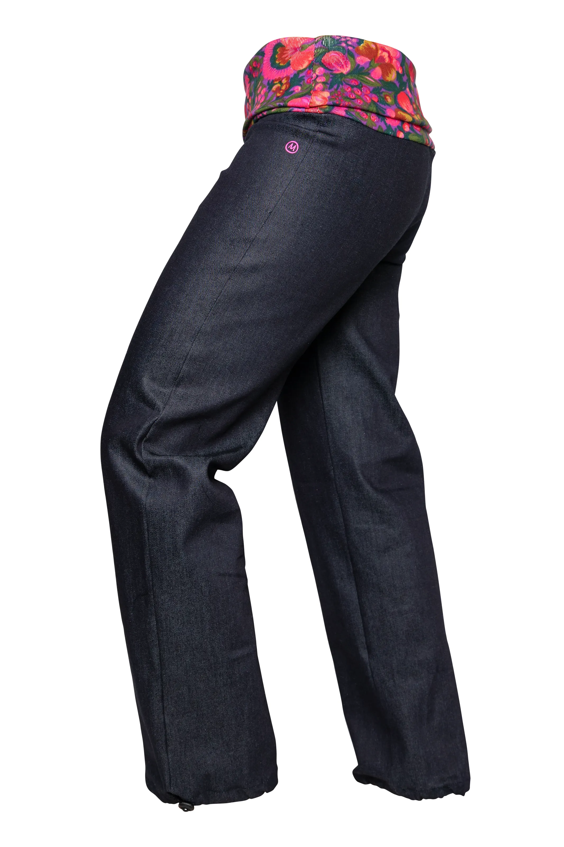 Jeans con fascia elastica in vita floreale - donna - yoga climbing sport - BALZEN Monvic