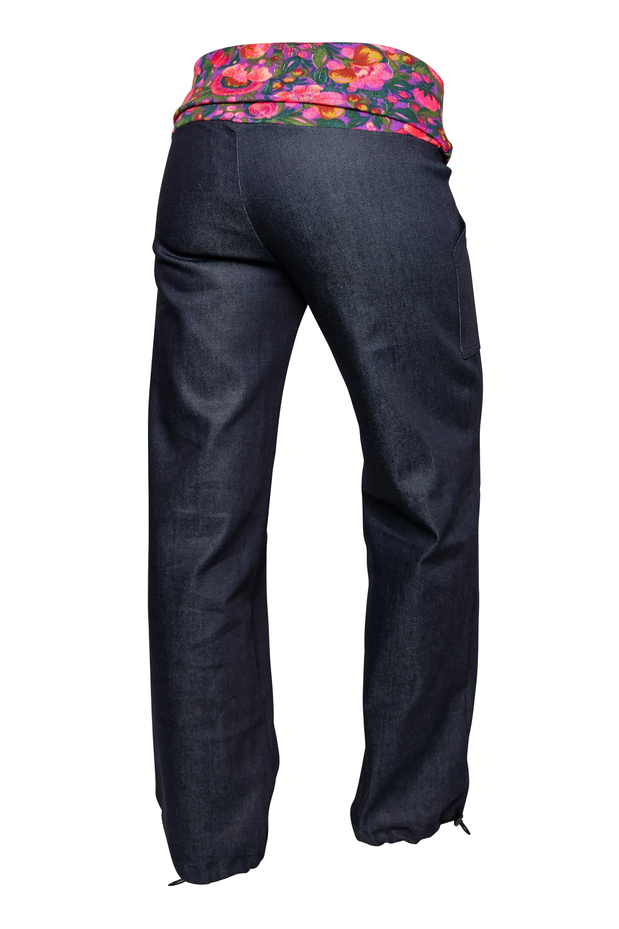Jeans con fascia elastica in vita floreale - donna - yoga climbing sport - BALZEN Monvic