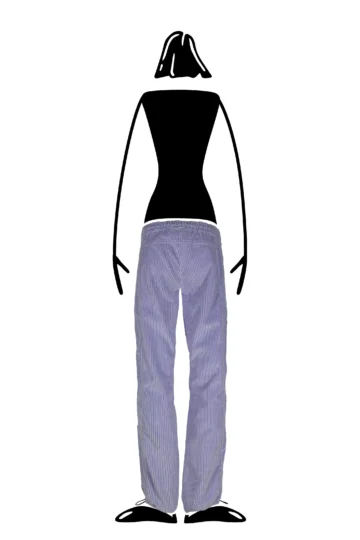 Pantalon en velours lilas à côtes moyennes pour femme - VIOLET VELVET