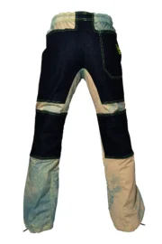 Pantalon highline et slackline homme bleu clair et nuages ​​avec renforts et rembourrage - CLOUDS Monvic