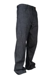 Men's loose fit denim jeans with blue stitching - GEO Monvic