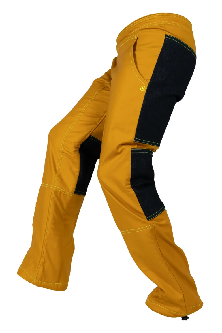 Men's yellow highline and slackline trousers with padding - CLOUDS Monvic