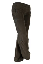 Pantalon en velours côtelé fin pour femme marron foncé - VIOLET VELVET Monvic