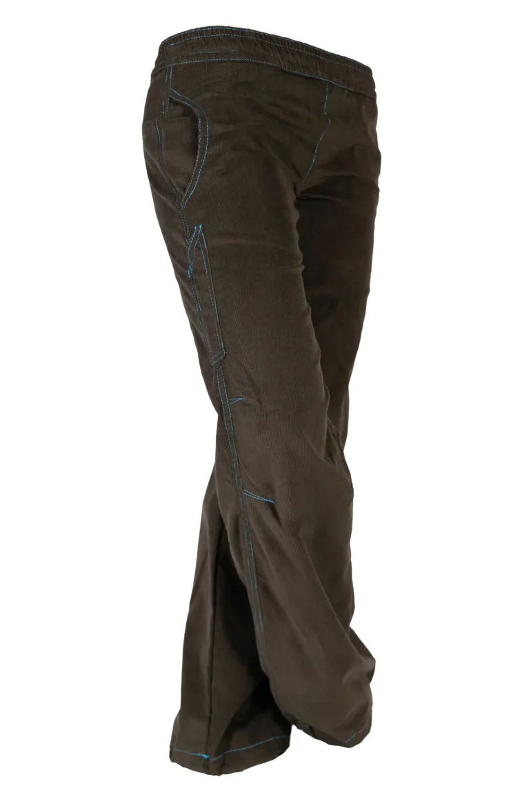 Pantalone da donna - velluto costa fine - marrone scuro - VIOLET VELVET Monvic