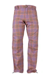 Checked men's climbing trousers - pink-orange-brown - BILLY 2 Monvic
