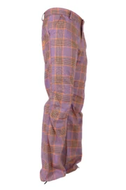Checked men's climbing trousers - pink-orange-brown - BILLY 2 Monvic