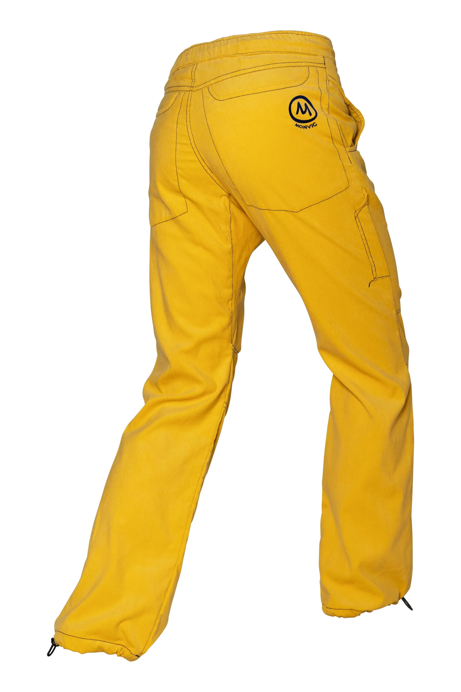 Pantalone in velluto a coste fini giallo CLYDE VELVET Monvic