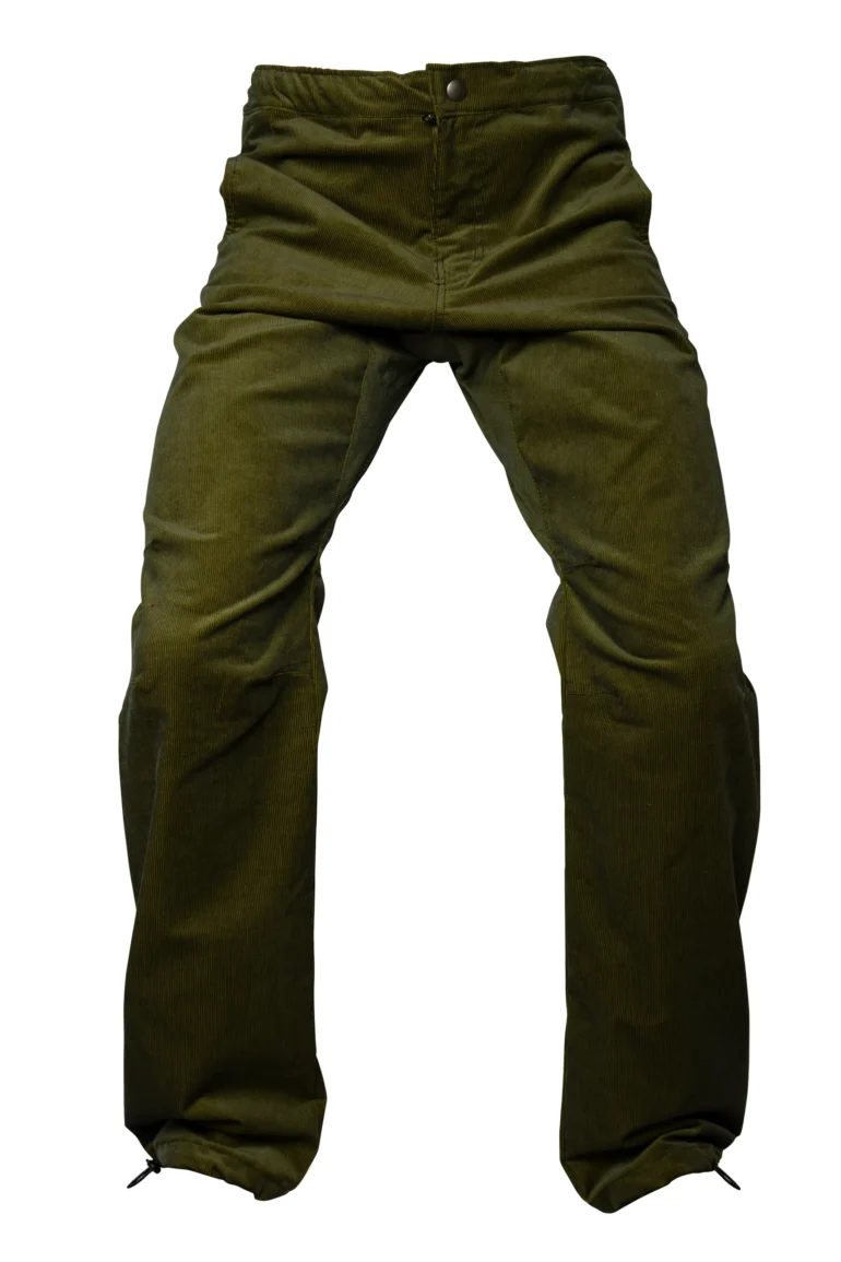 Pantalone in velluto a coste fini verde militare CLYDE VELVET Monvic