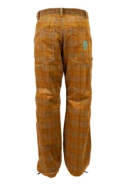 Men's medium orange checked corduroy trousers - GRILLO Monvic