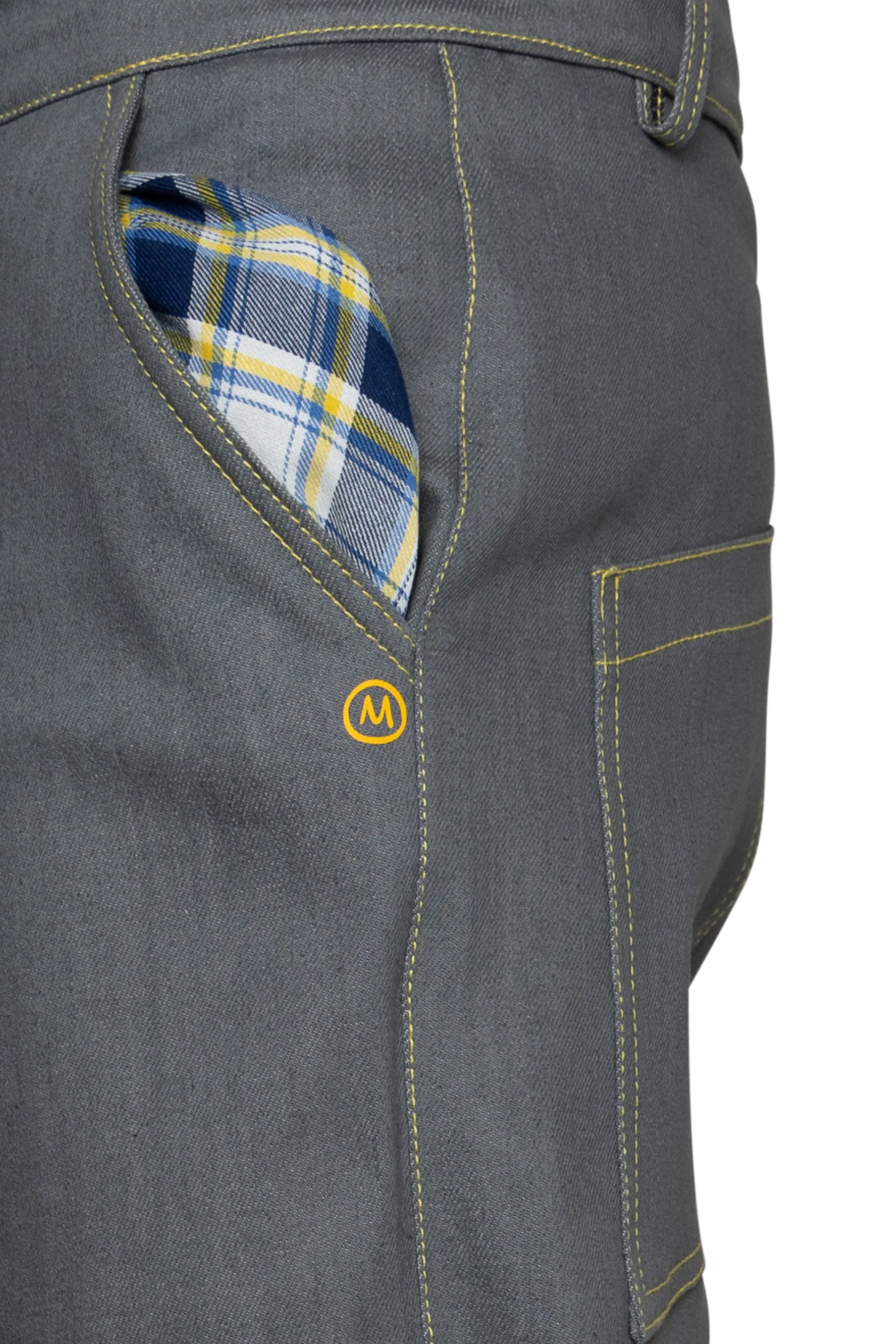 Jeans arrampicata uomo - denim colorato grigio BILLY 2 - Monvic