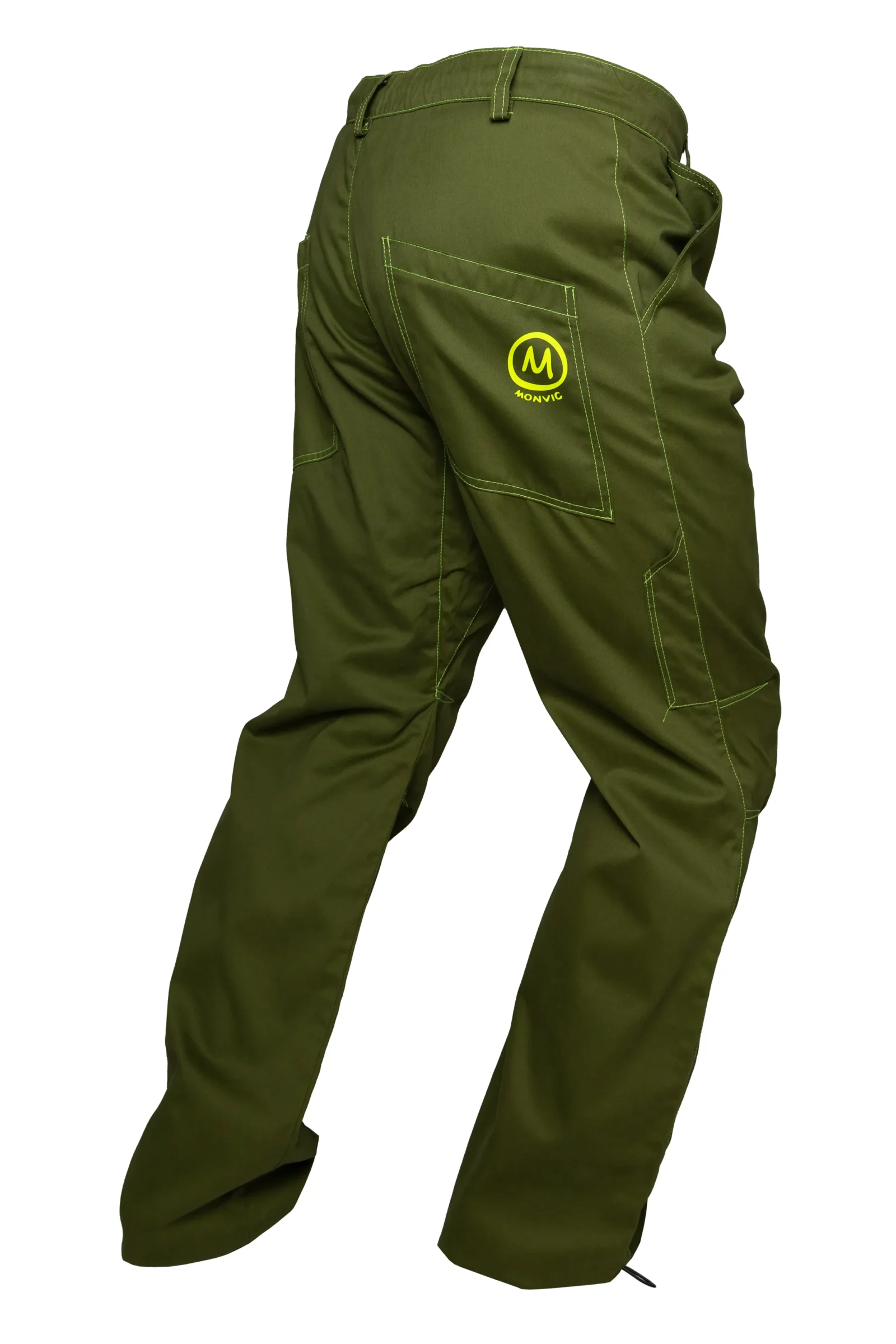 Dark sage green men's heavy climbing trousers - BILLY 2 Monvic