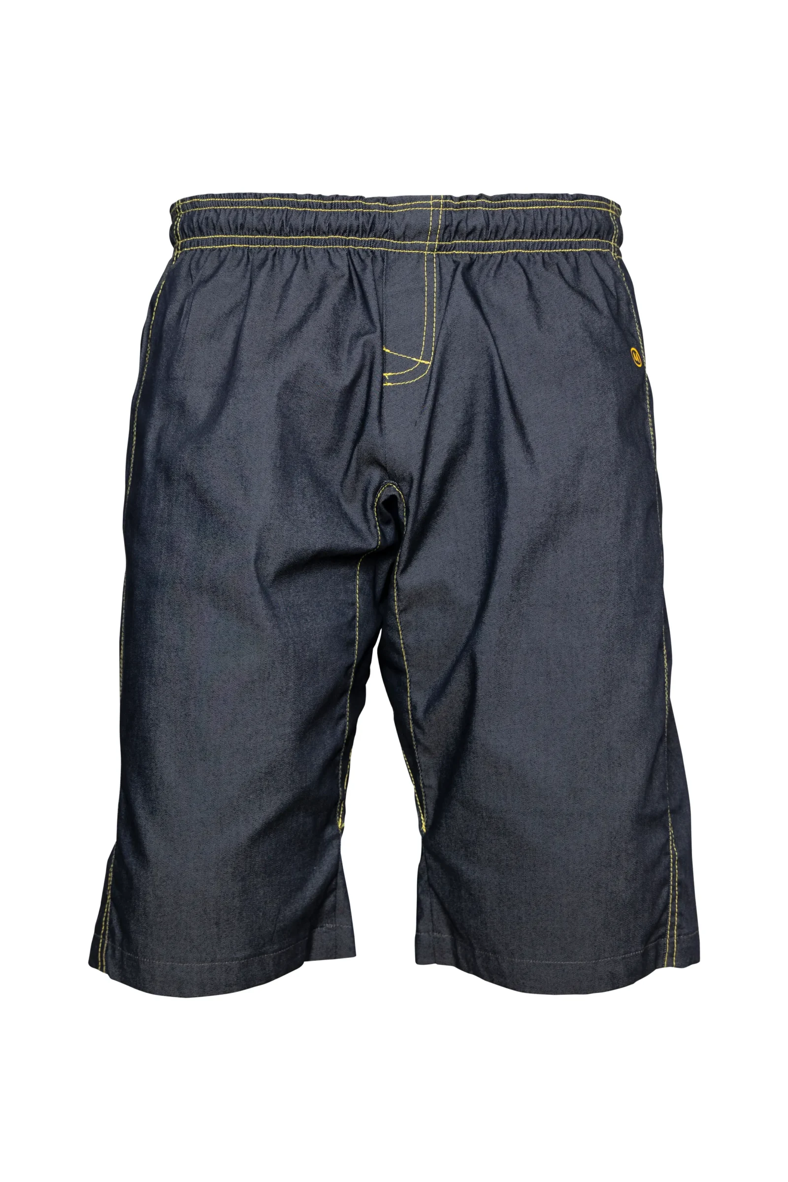 Men's lightweight climbing jeans shorts - yellow thread - SHORTY Monvic
