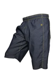 Light denim short trousers - yellow stitching - men - SHORTY Monvic