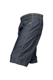 Men's lightweight climbing jeans shorts - yellow thread - SHORTY Monvic