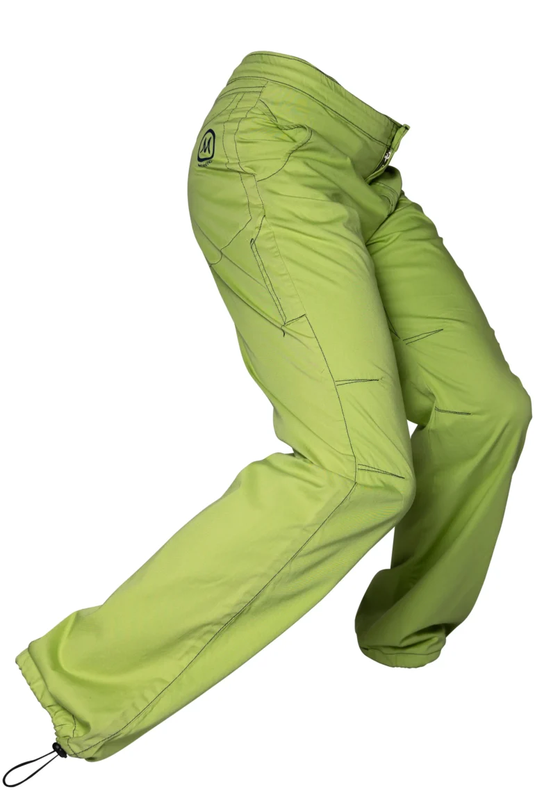 Pantalone arrampicata uomo - cotone elastico verde lime - CLYDE MONVIC