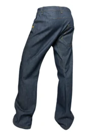 jeans twisted-leg denim filo giallo GEO Monvic retro