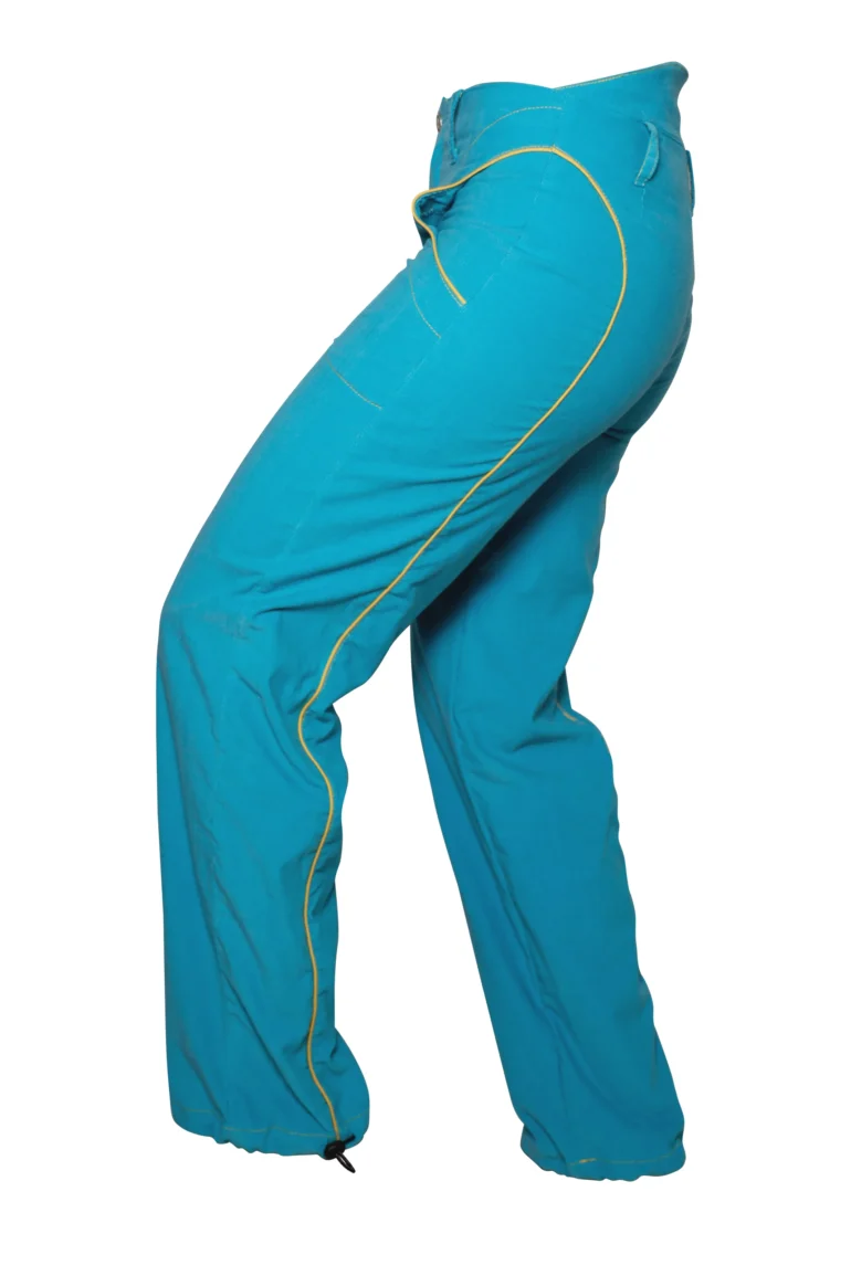 Pantalon velours côtelé fin bleu clair escalade et bloc pour femme - KATY VELVET Monvic